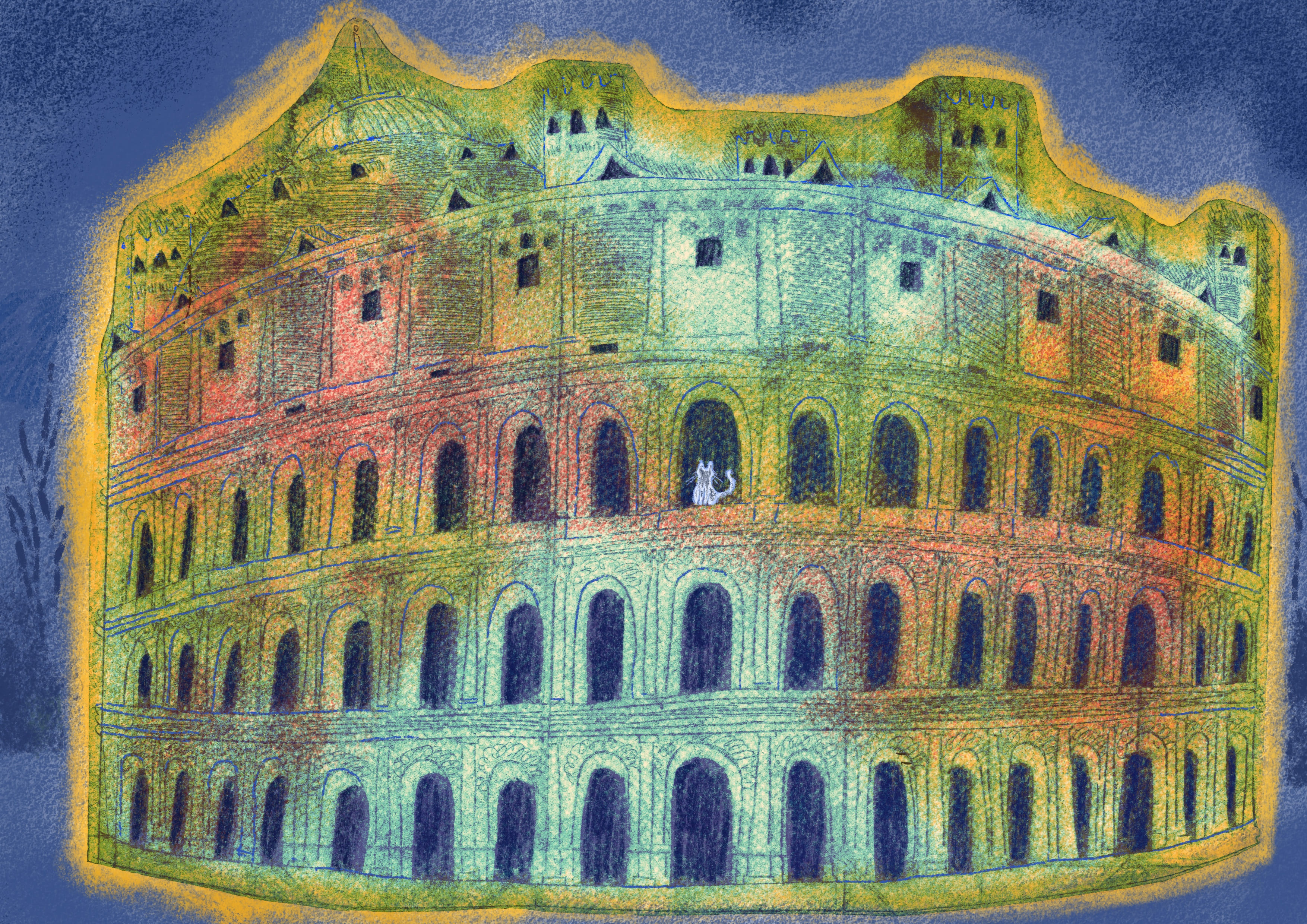 Interior page from A Strange night at the ruins