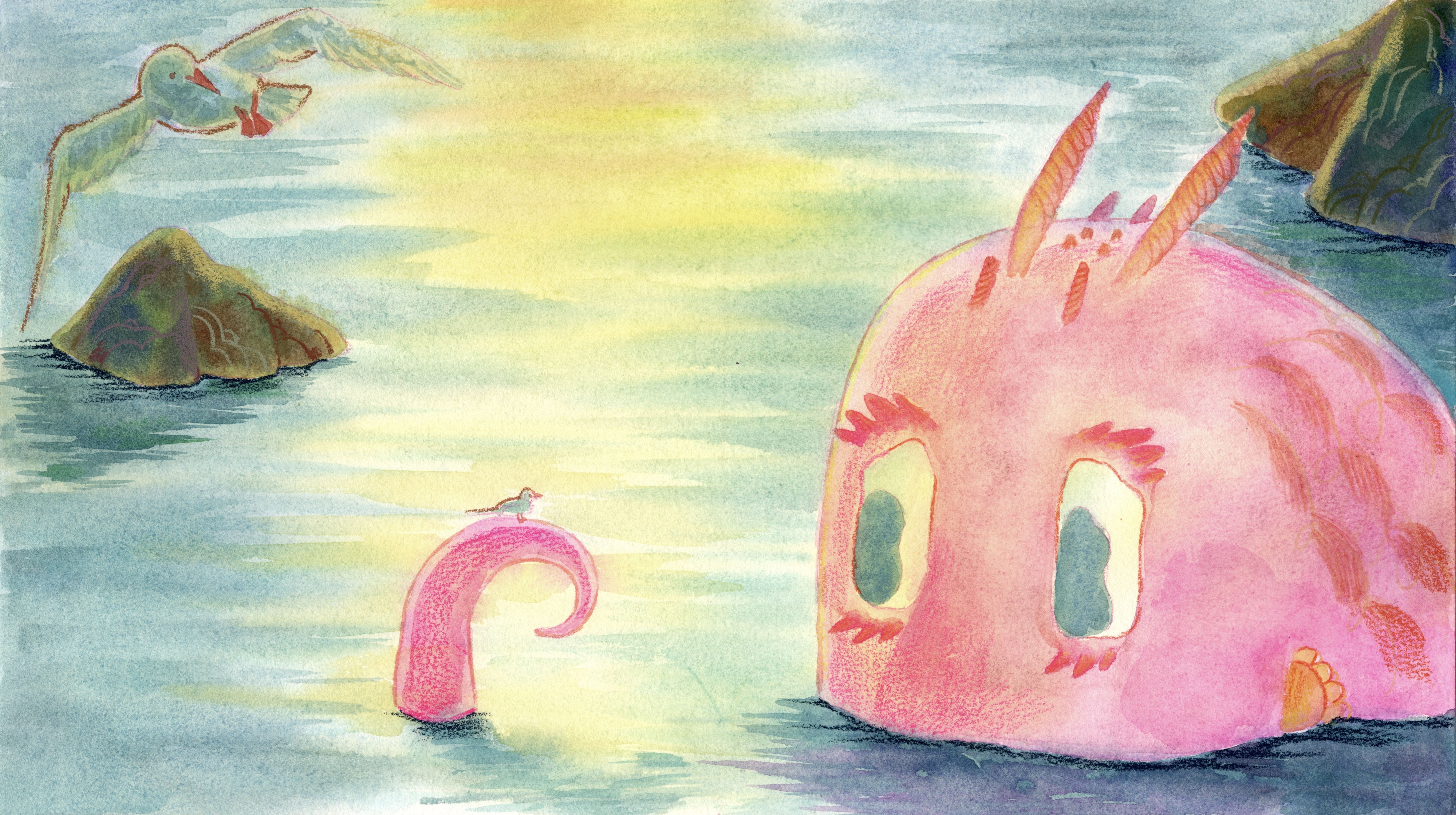 Interior page from The Seamonster's Island